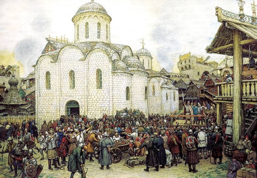 Оборона Москвы от нашествия хана Тохтамыша. А.М.Васнецов