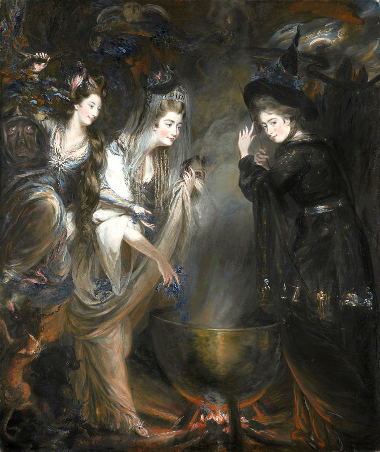 The Three Witches from Shakespeares Macbeth by Daniel Gardner, 1775.