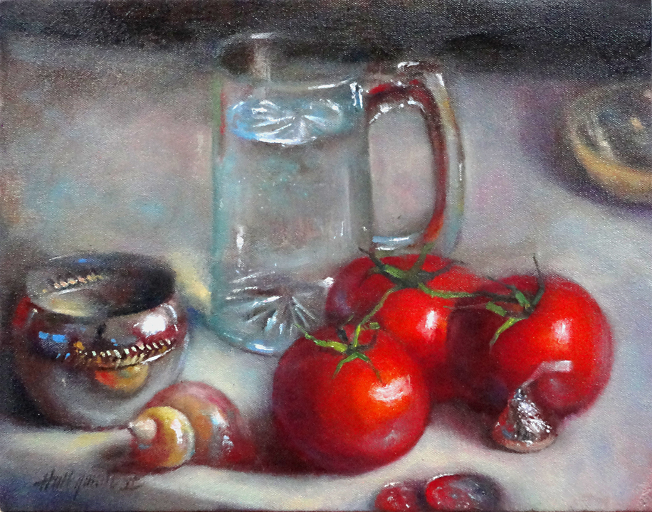 Tomatoes with Glass, Silver, Shell and Kiss.  HALL GROAT II 