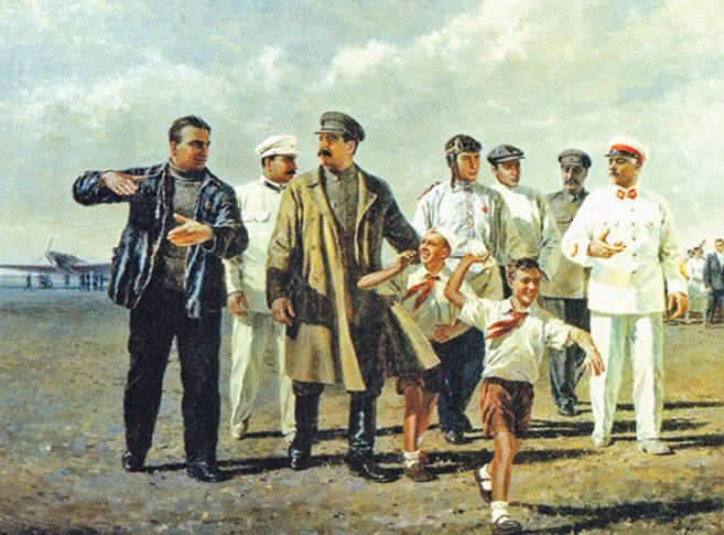 Мальцев П.Т. Встреча героического экипажа.1936