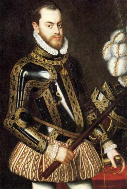 Филипп II Испанский (21 мая 1527 г. Вальядолид - 13 сентября 1598 г. Эль Эскориал)  