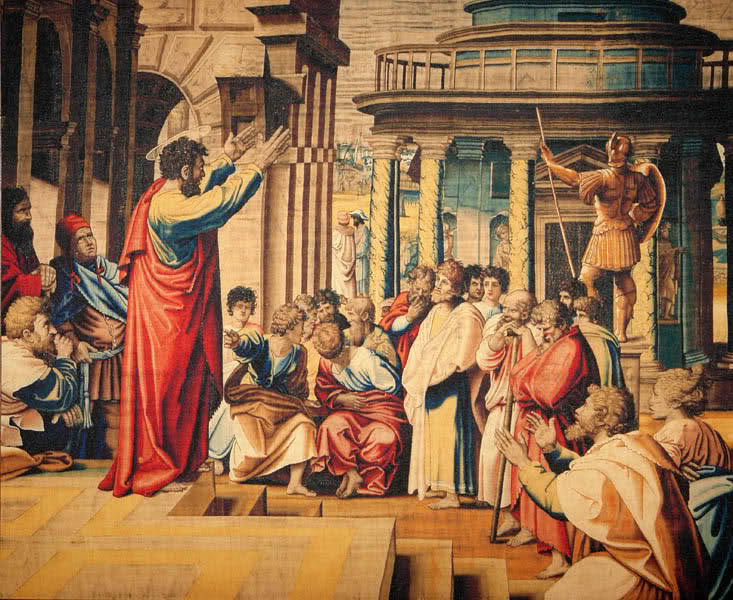 Raffaello Santi (Raphael) - Sermon of St. Paul in Athens
