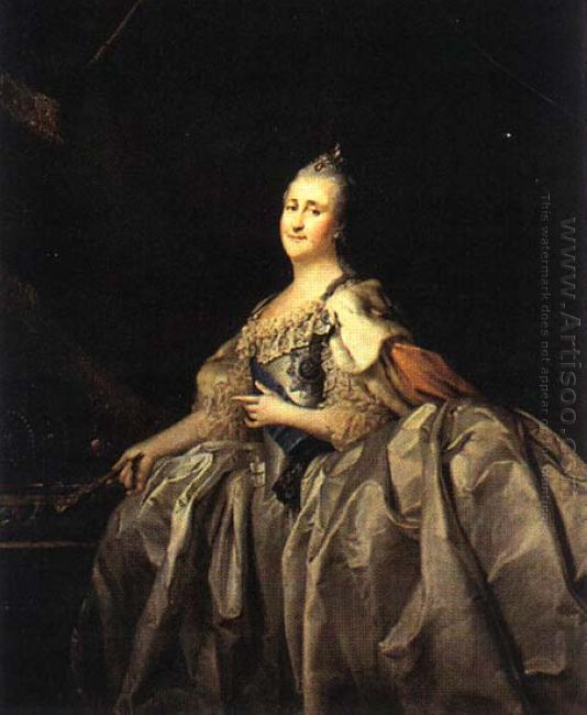Дмитрий Левицкий. Екатерина II (1782, в пышном сером платье)