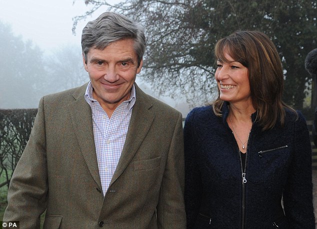 Carole Middleton and her husband Michael on the day their daughter’s engagement was announced. The family cut ties with Mr Goldsmith after the drug scandal