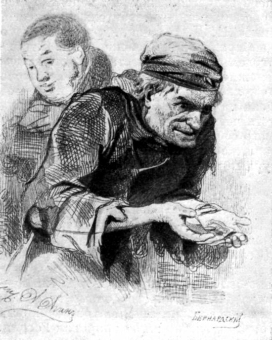 ПЛЮШКИН Гравюра Е. Е. Бернардского с рисунка А. А. Агина, 1846 г