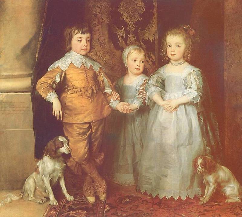 А. ван Дейк. "Трое детей Карла I", 1635, Королевское собрание, Виндзорский замок