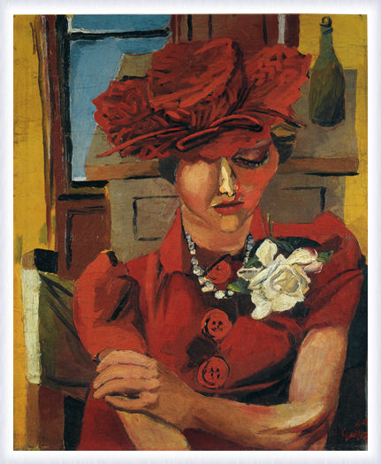 Портрет Мими в красной шляпе, 1940 Гуттузо