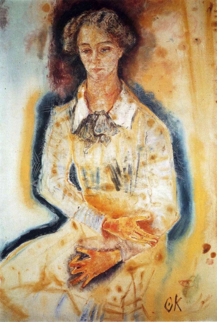Portrait of Lotte Franzos - Оскар Кокошка